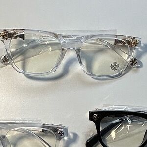 New Ch Glasses White And Gold Colour